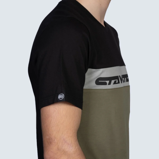 Stay Strong Cut off T-Shirt - Black/Green