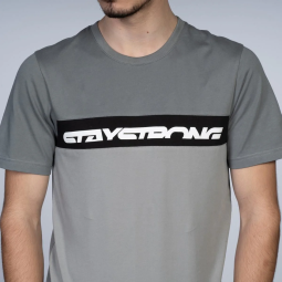 Stay Strong Cut off T-Shirt - Black/Grey