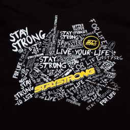 Stay Strong Youth Scribble Long Sleeve T-Shirt - Black