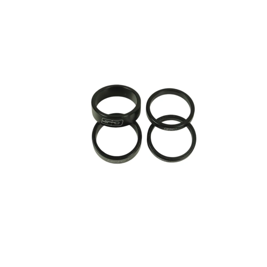 SD 1 1/8 Stem Spacer Kit (2x 5mm + 2x 10mm) - Black