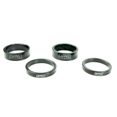 SD 1" Stem Spacer Kit (2x 5mm + 2x 10mm) - Black