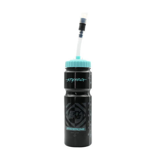 Stay Strong Bottle With Straw BFS Black/Teal
